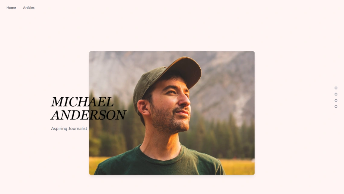 Journalist Portfolio website template