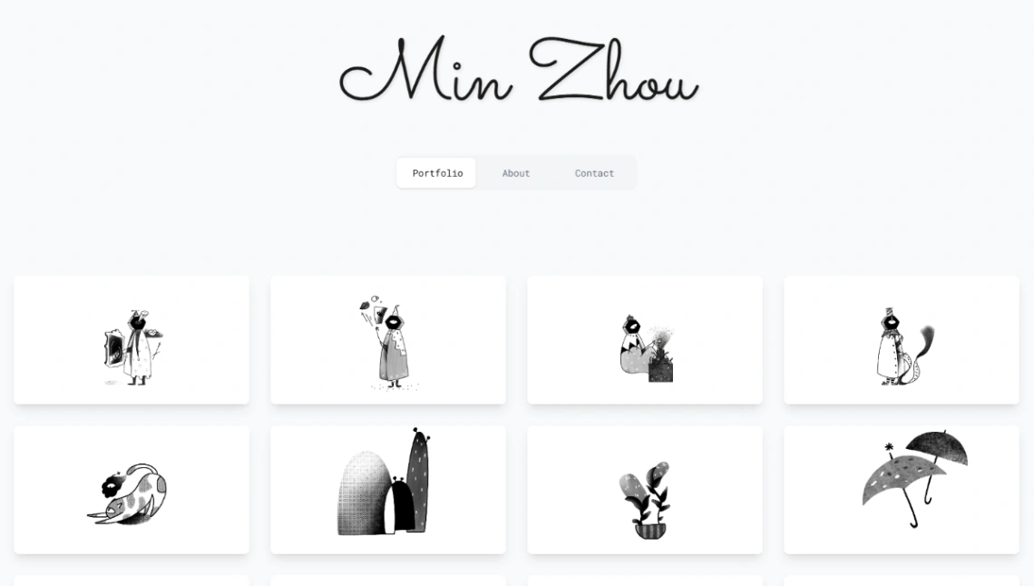 Minimalist Art Portfolio website template