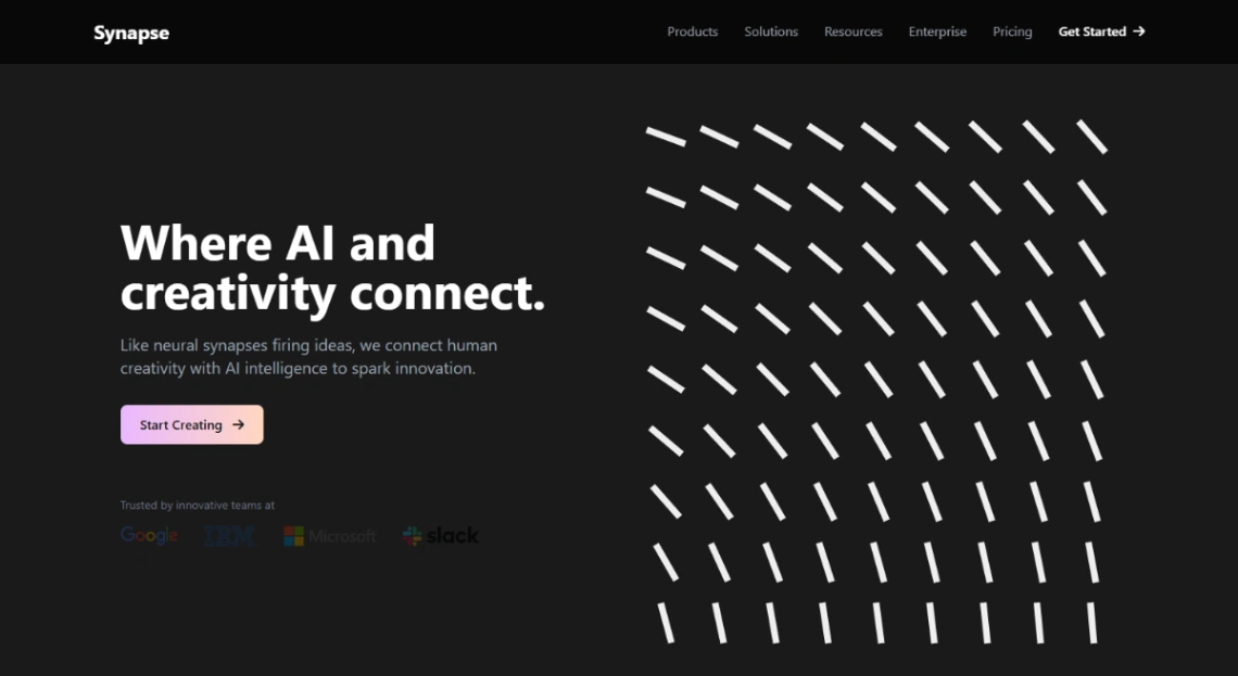 AI Creative Platform website template