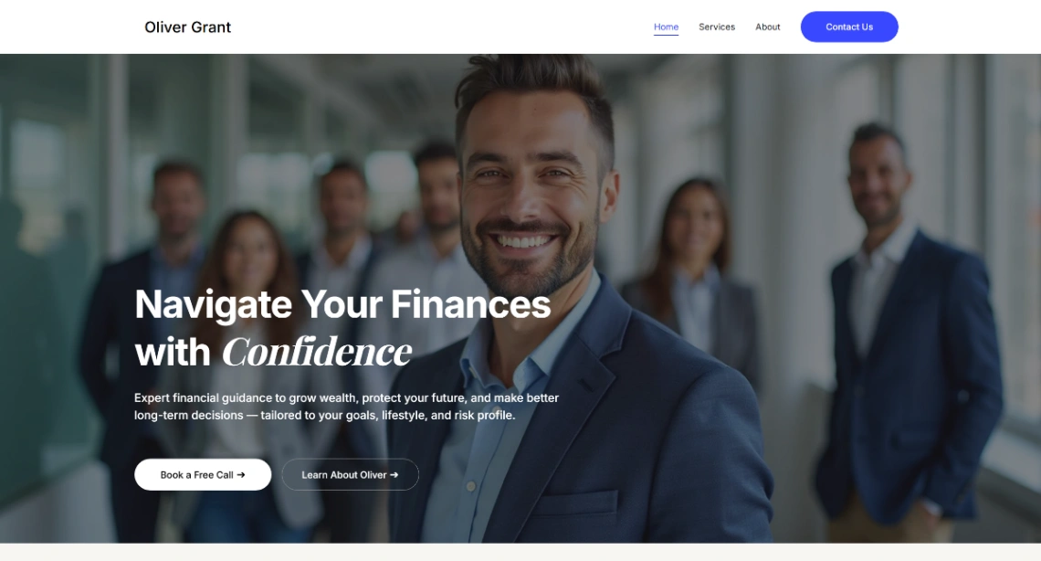 Financial Advisors website template