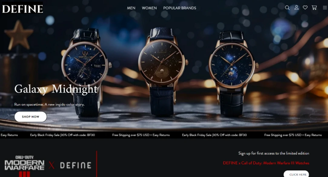 Accessory Retailer website template