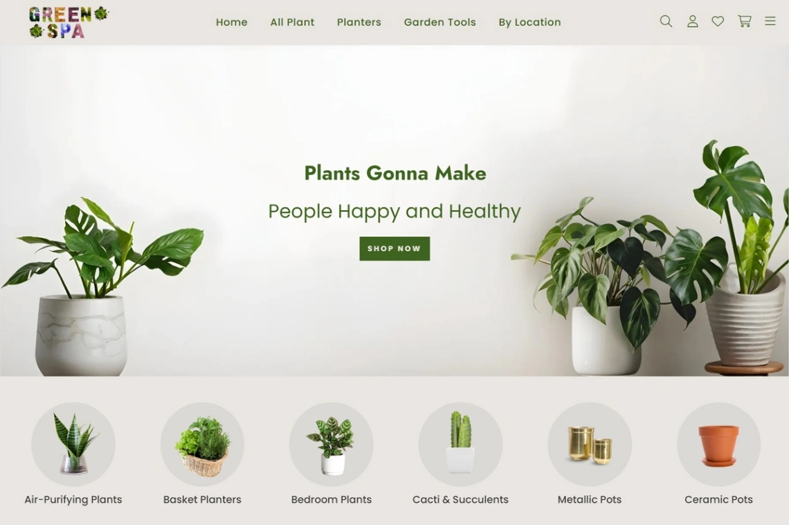 Plant and Garden Stor website template