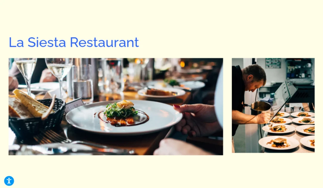 La Siesta Restaurant website template