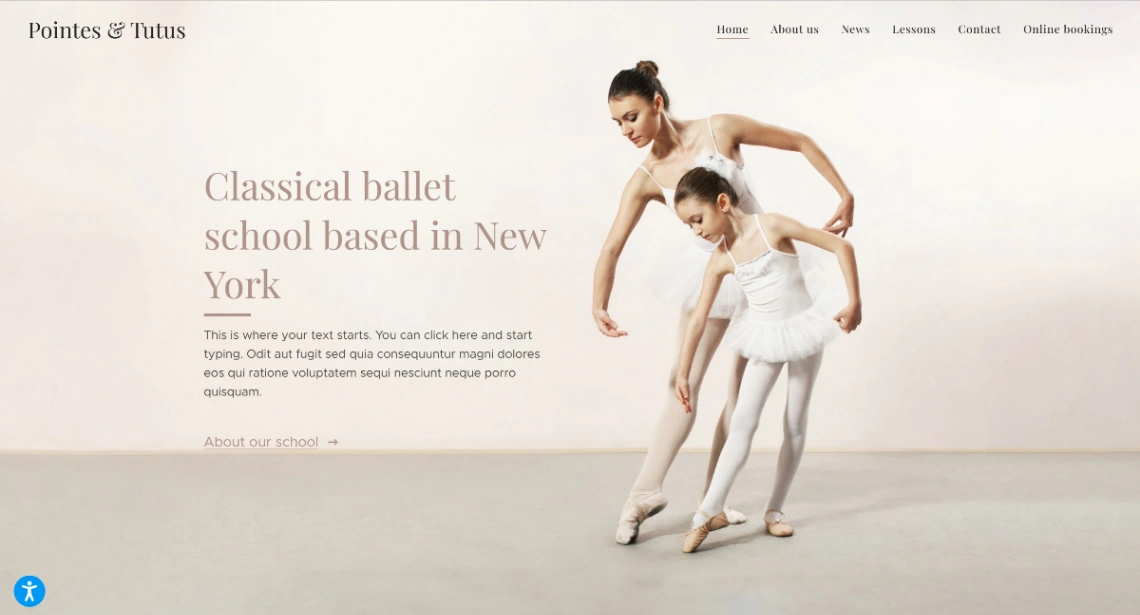 Ballet School website template