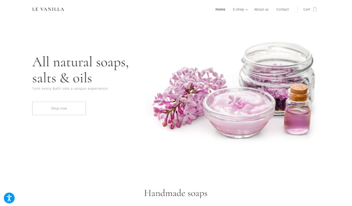 Handmade Soaps Store website template