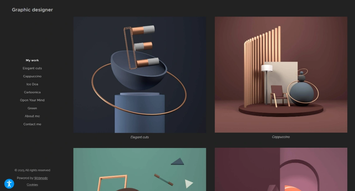 Designer Portfolio website template