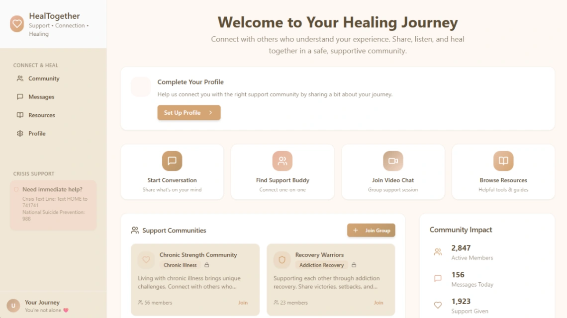 Patient Support Network web application template