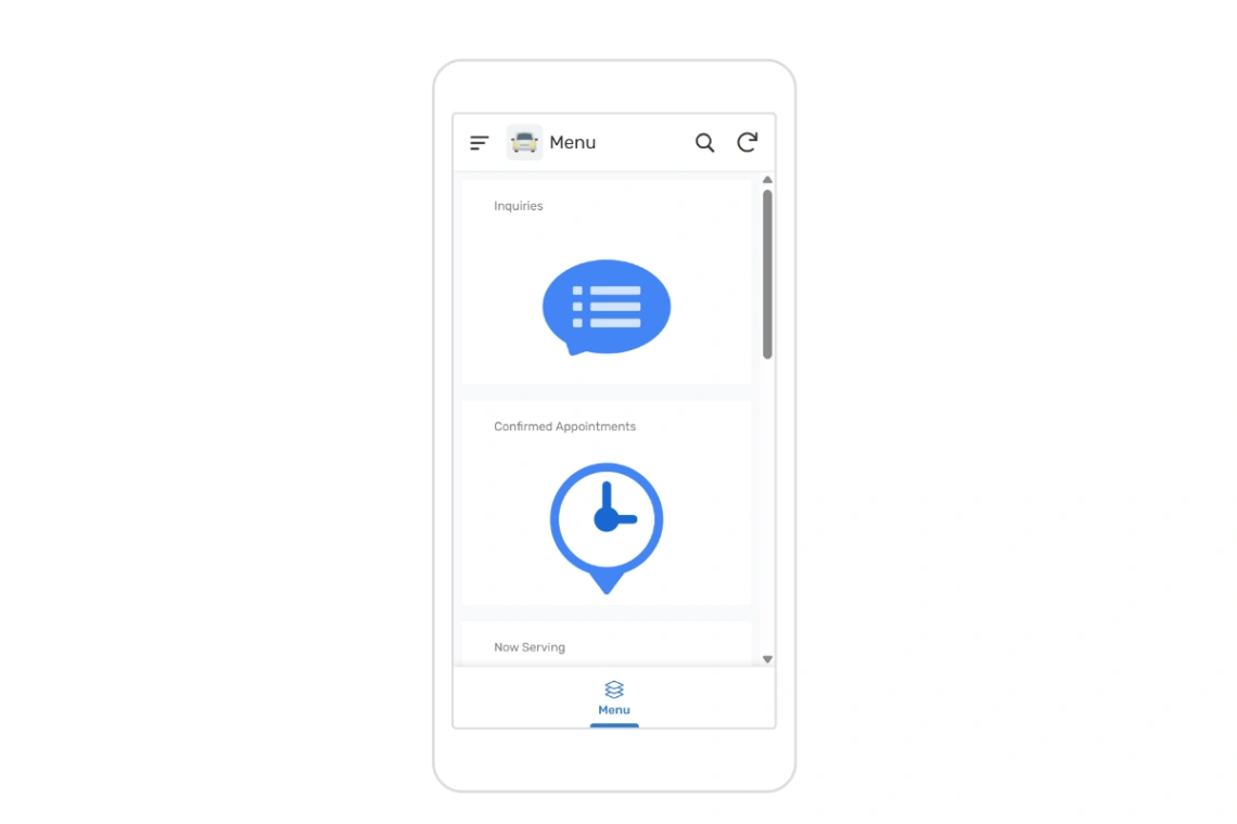 Curbside Pickup App mobile app design template