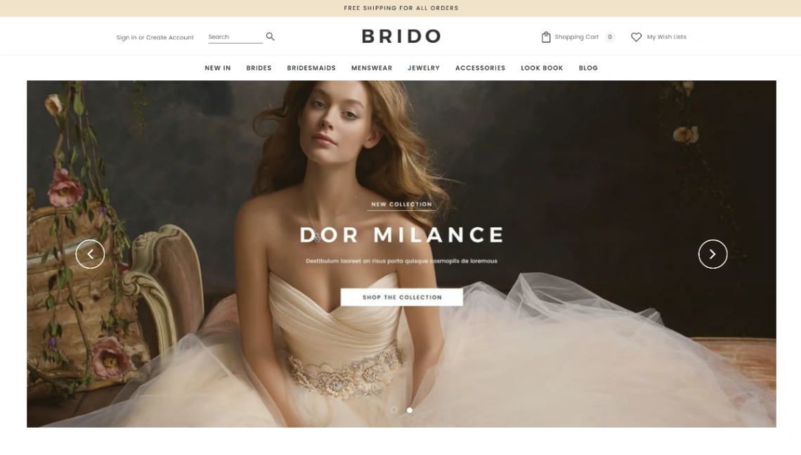 Bridal Boutique website template