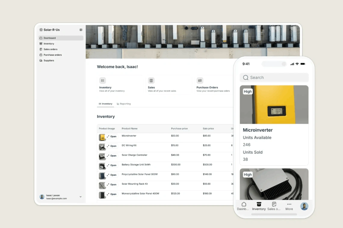 Inventory Management System web application template