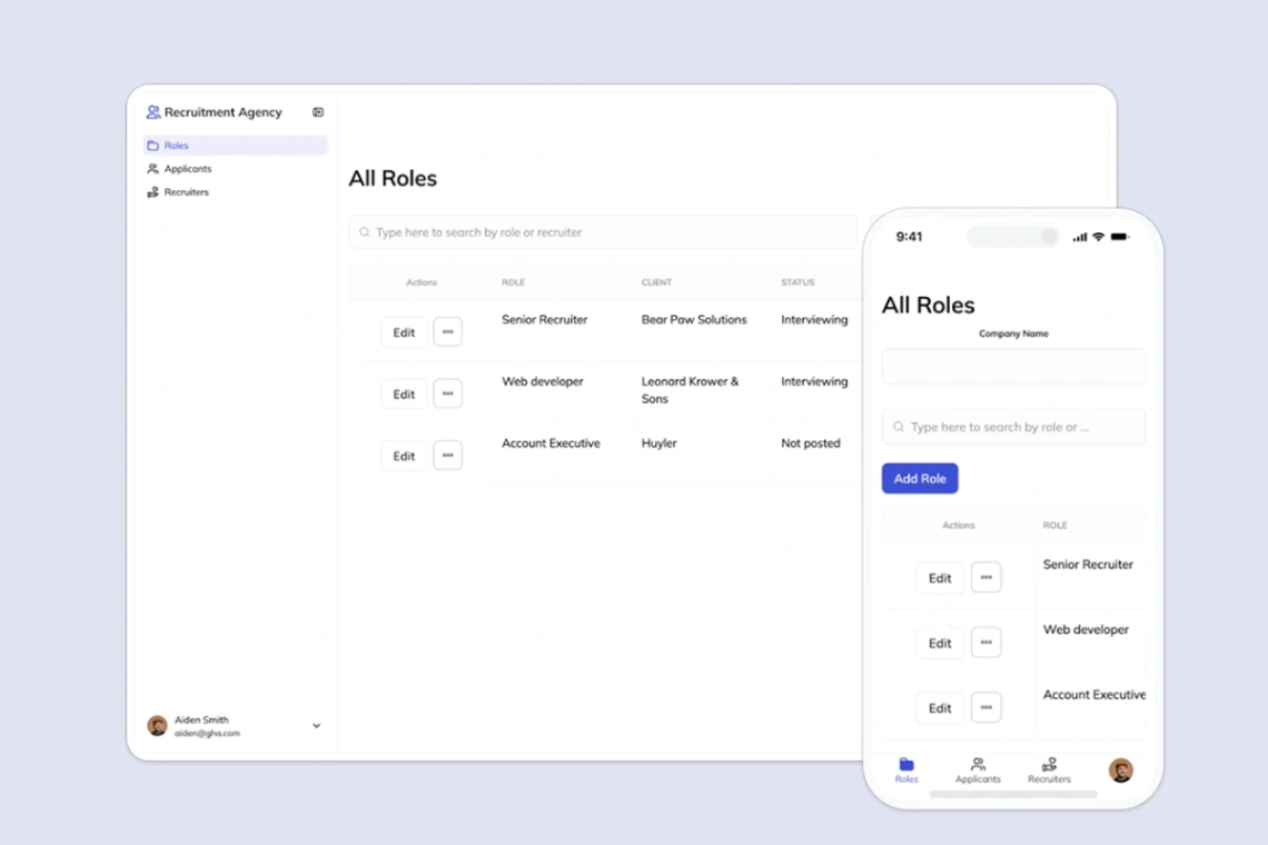 Recruitment Portal web application template