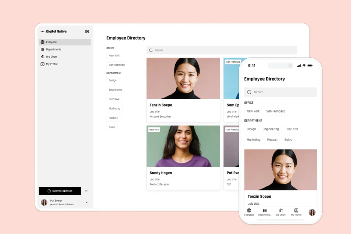 Employee Directory web application template