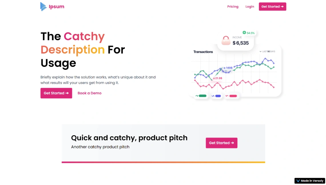SaaS Platform website template