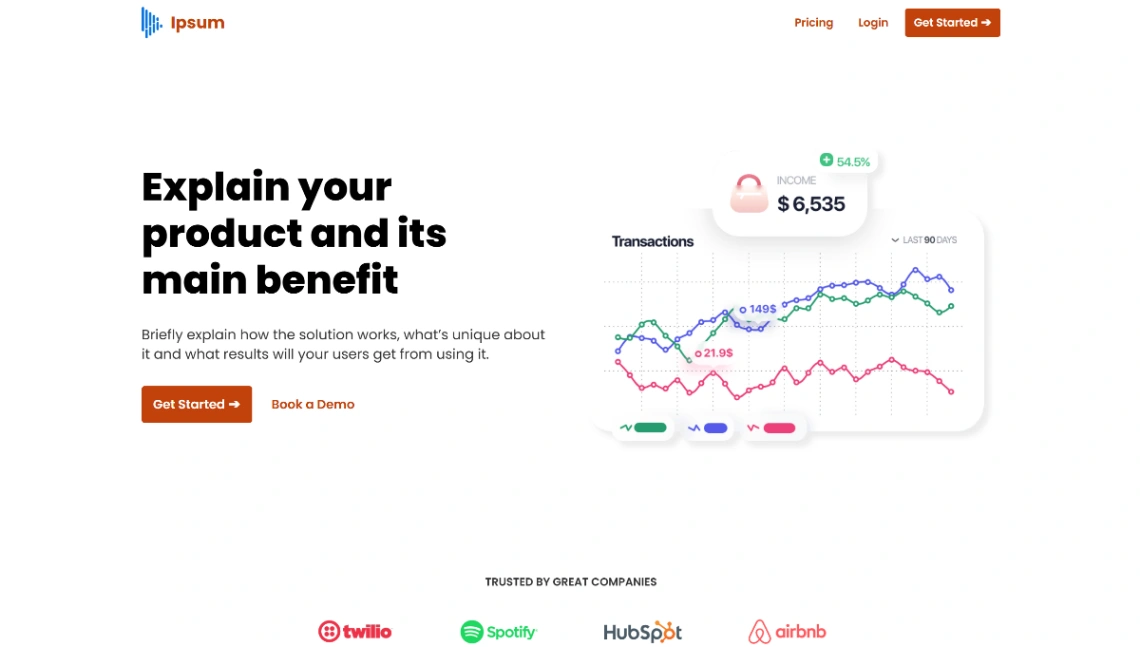 Software Company website template
