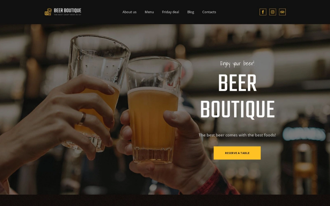 Beer Pub website template