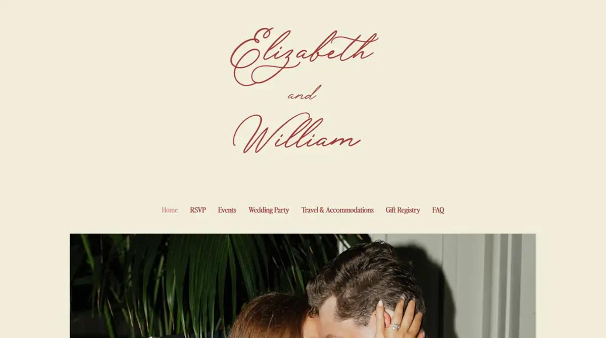 Minted upscale rose mauve wedding website template