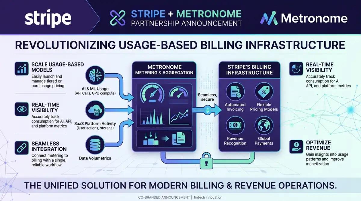 Stripe Metronome acquisition announcement showing usage-based billing infrastructure