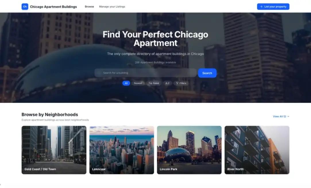Directify real estate directory template homepage