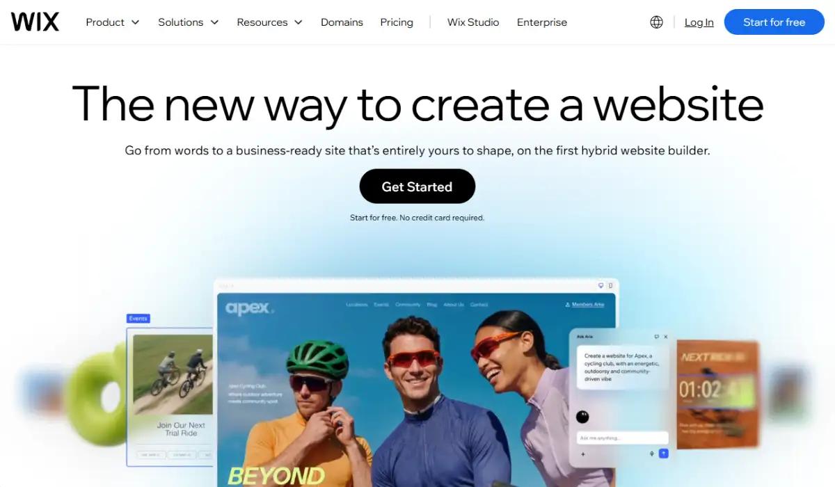 Wix Studio homepage showing the agency web design workspace