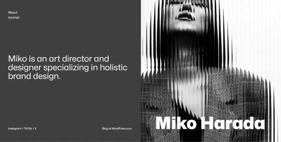 Split Screen Resume no code website template