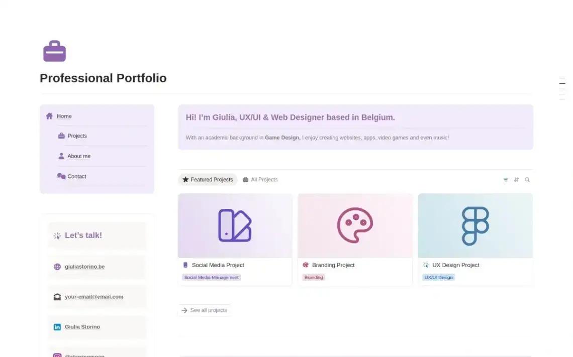Colorful Portfolio no code website template