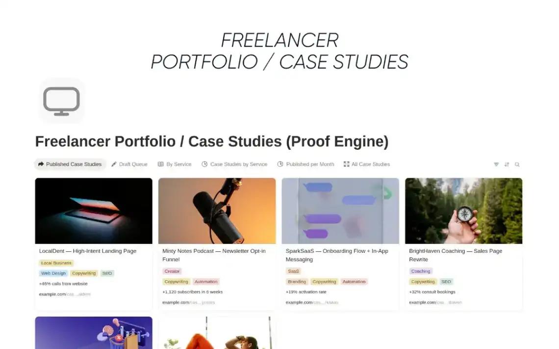 Freelancer Portfolio no code website template