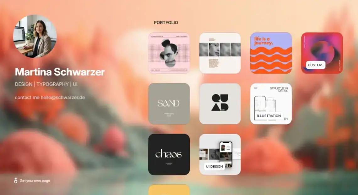 Designer Portfolio no code website template