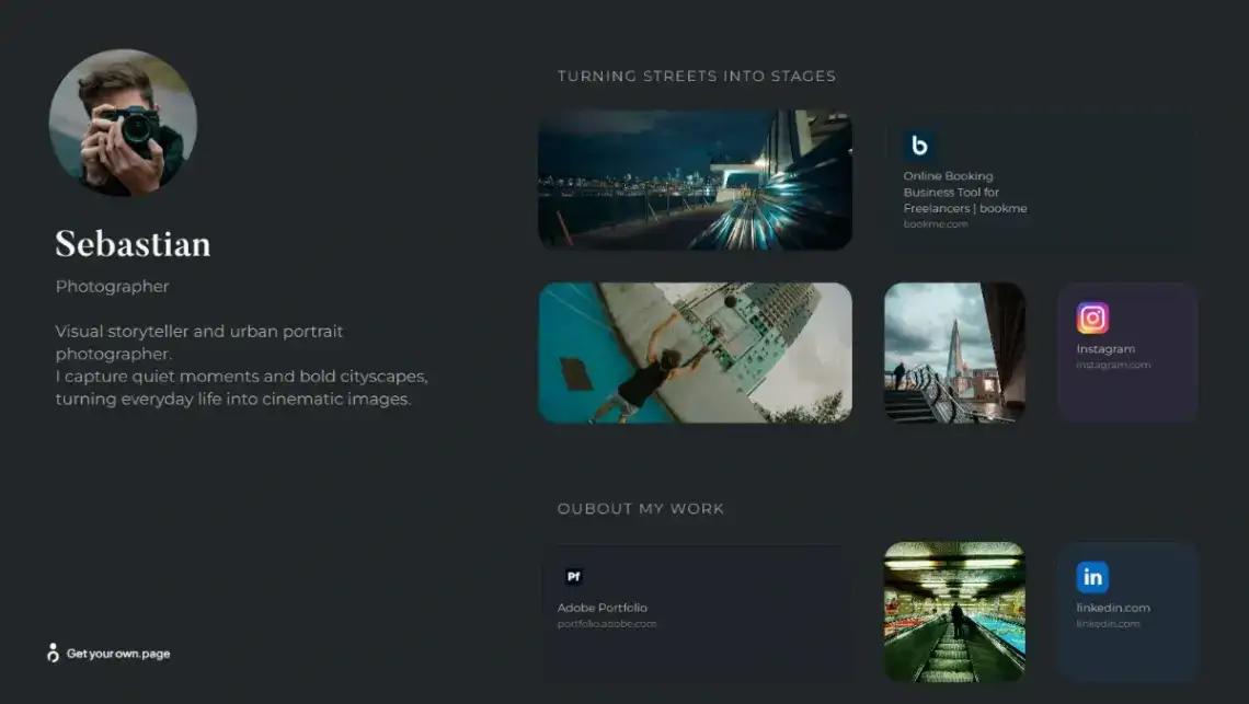 Urban Photographer no code website template