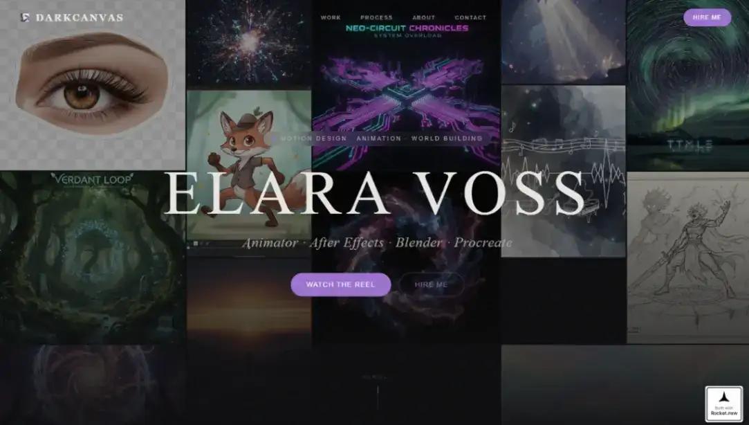Animator Portfolio no code website template
