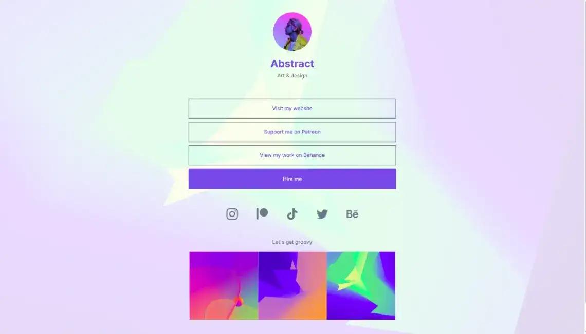 Art and Design Link no code website template