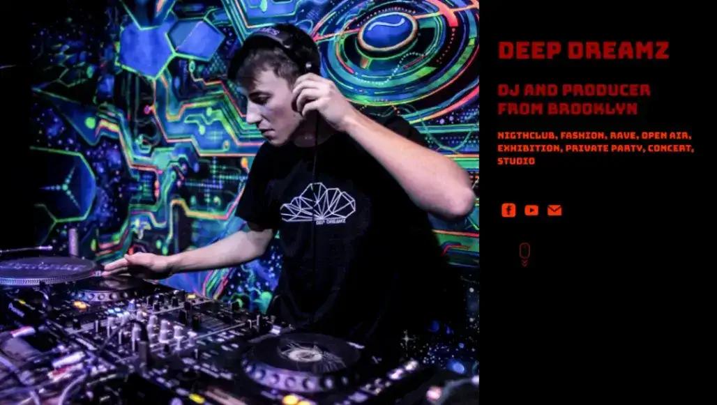 Professional DJ no code website template