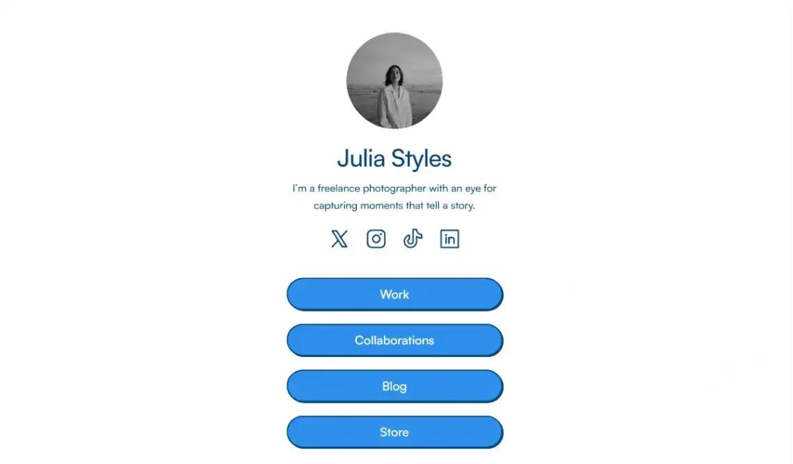 Freelancer Creator no code website template