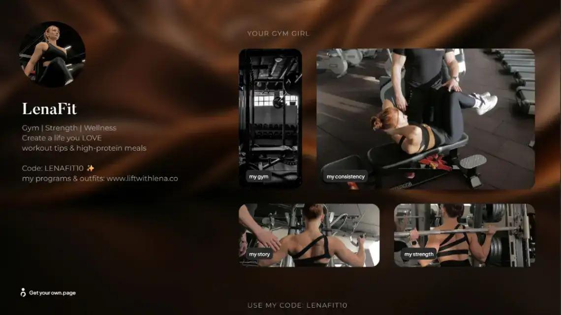 Fitness Influencer no code website template