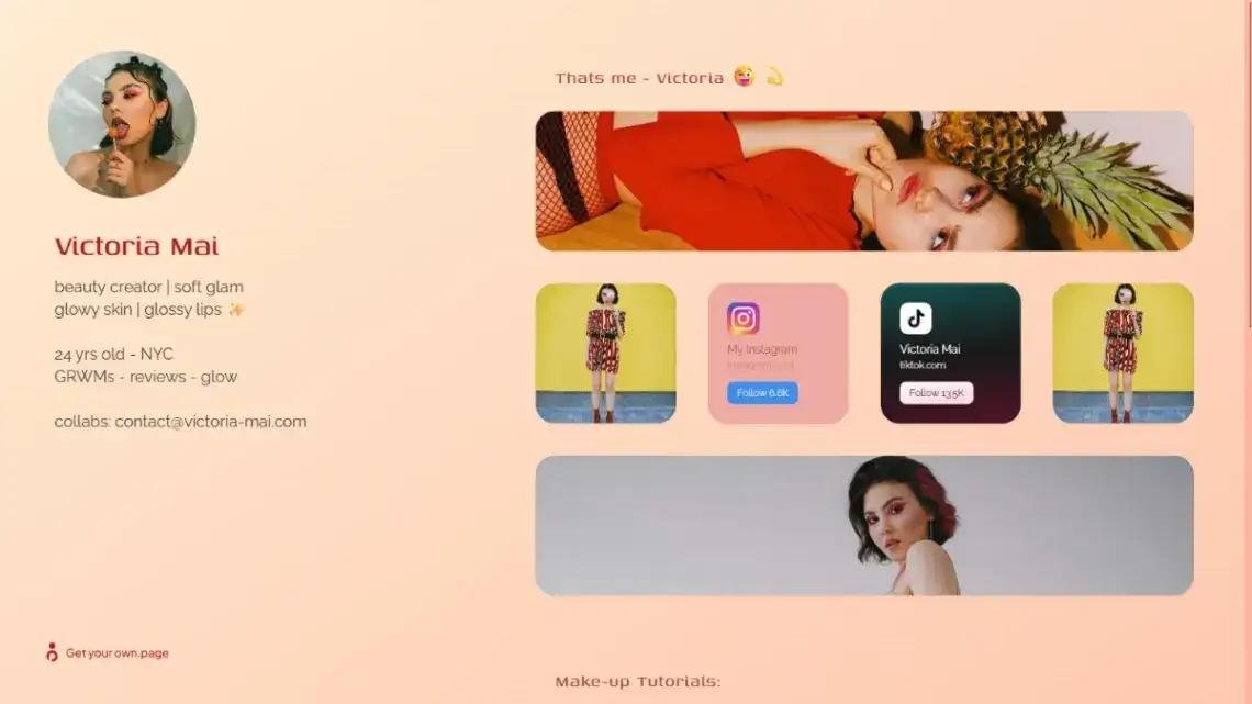 Beauty Creator no code website template