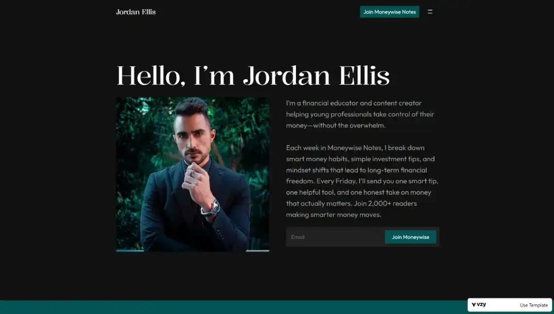  Financial Educator no code website template