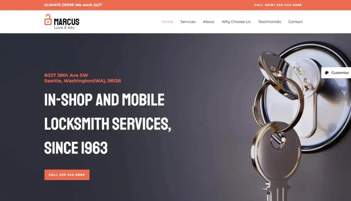 Locksmith Services no code website template