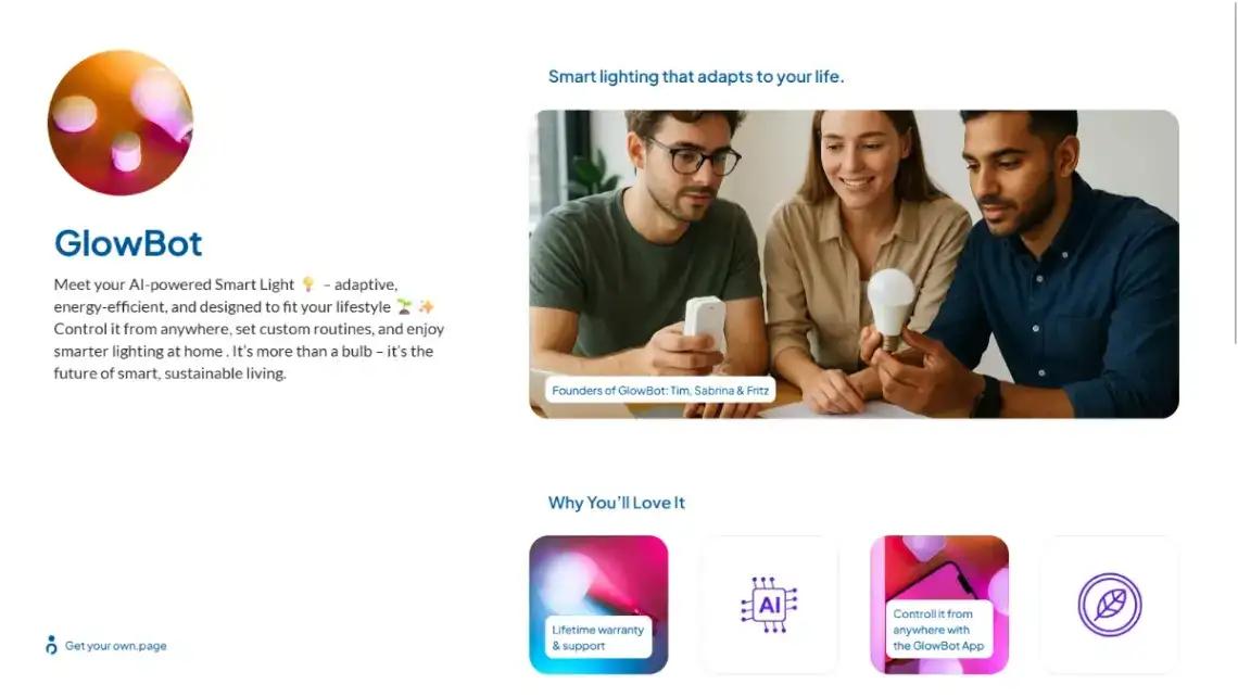 Smart Product no code website template