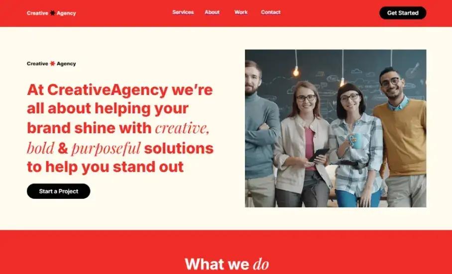 Agency Lead Gen home page screenshot