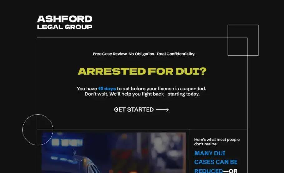 Legal Lead Gen home page screenshot
