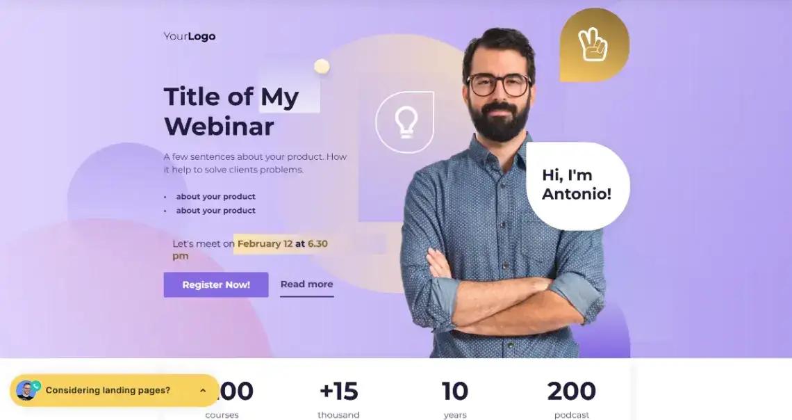Online Learning home page screenshot