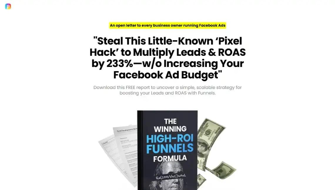 Strategy Call Booking Funnel home page screenshot