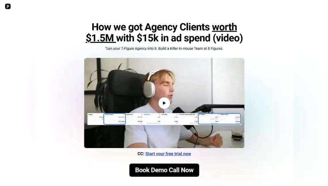 Agency Growth Demo Funnel home page screenshot