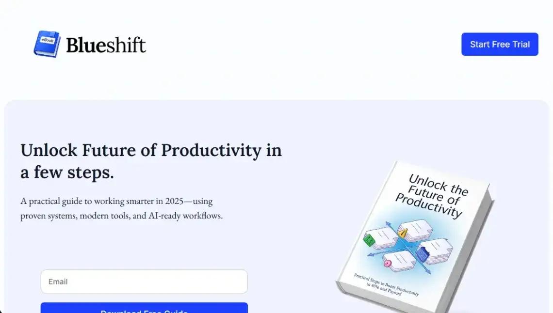 Product Lead Magnet home page screenshot