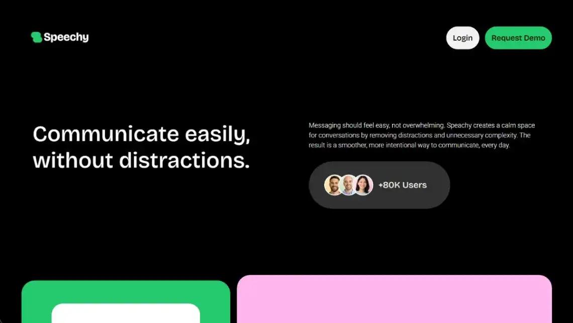 Saas Demo home page screenshot
