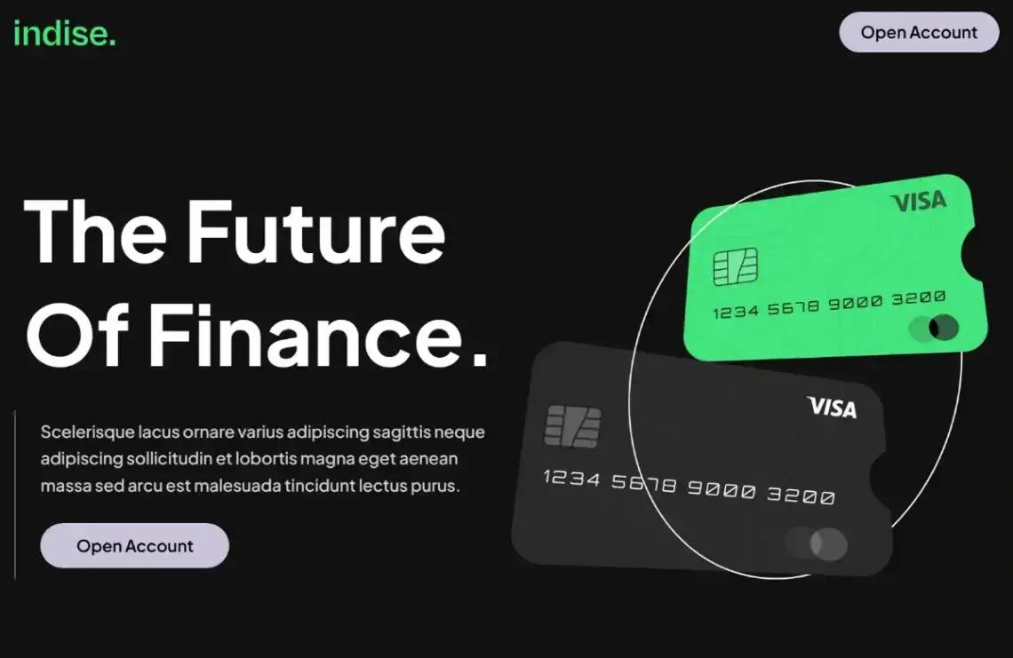 Bank Services Lead Magnet home page screenshot