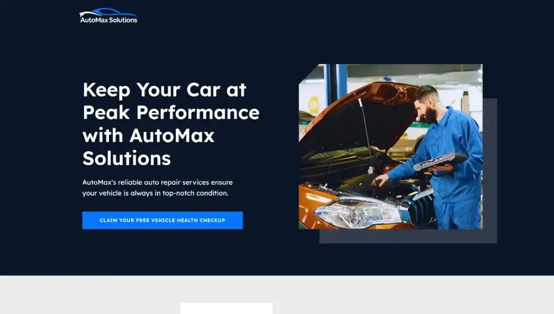 Automobile Services home page screenshot