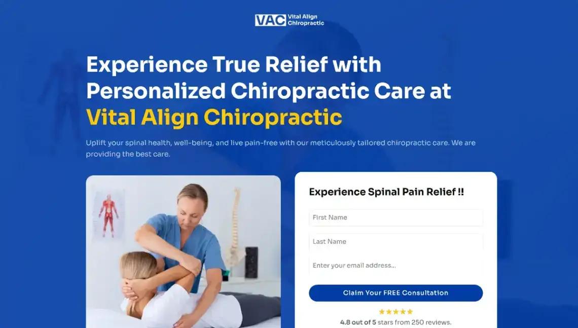 Spine Care Therapy home page screenshot