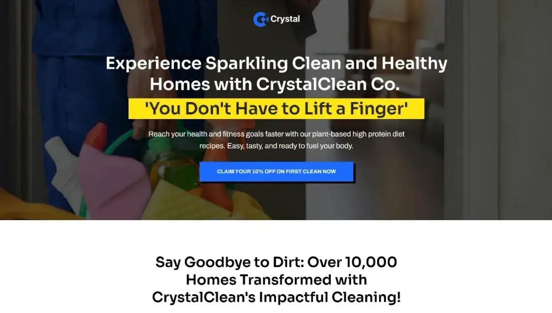 Commercial Cleaning home page screenshot