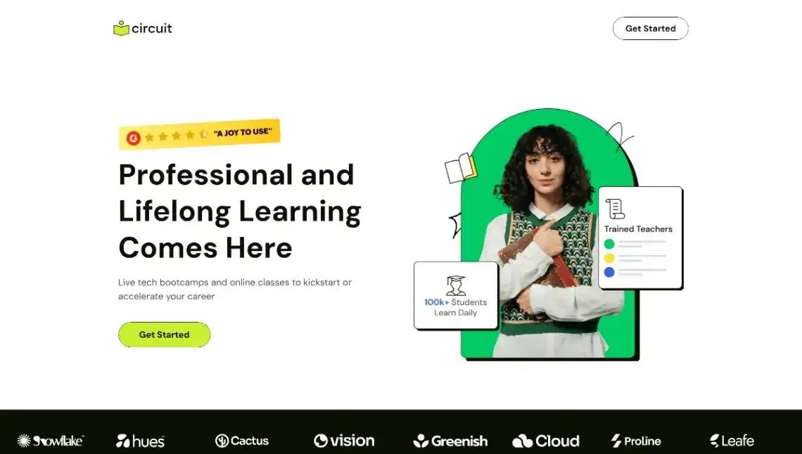 Online Course home page screenshot
