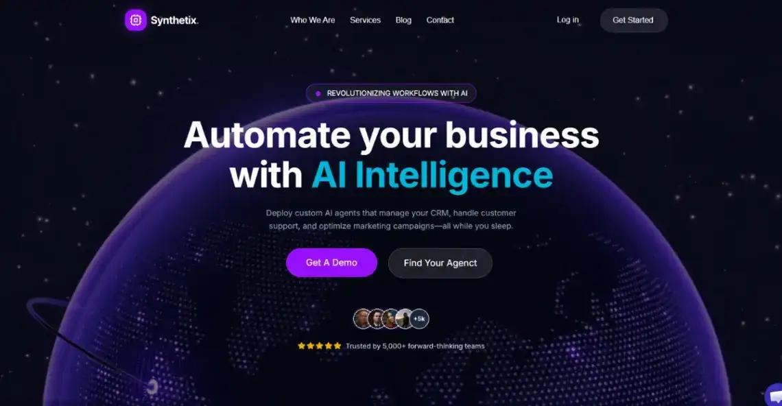 AI Automation Agency home page screenshot